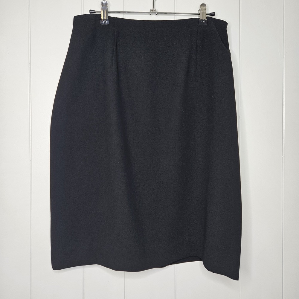 Laura Scott Skirt Black Knee Length Dressy Or‎ Casual Size 12  A8